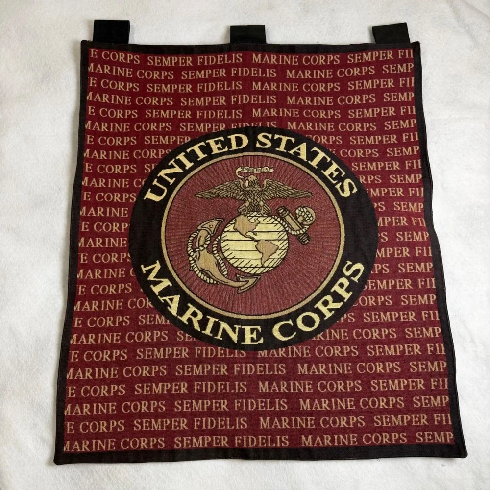 US Marine Corps Semper Fidelis Woven Wall Hanging Tapestry Pure Country Weavers